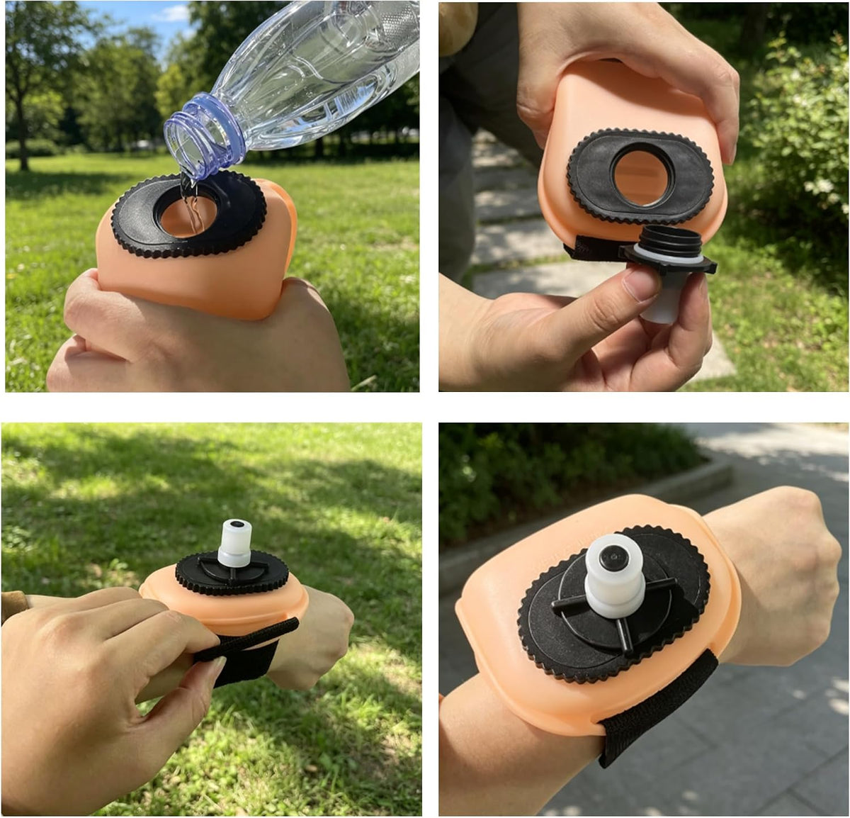 **Hands-Free Silicone Wrist Hydration Flasks**